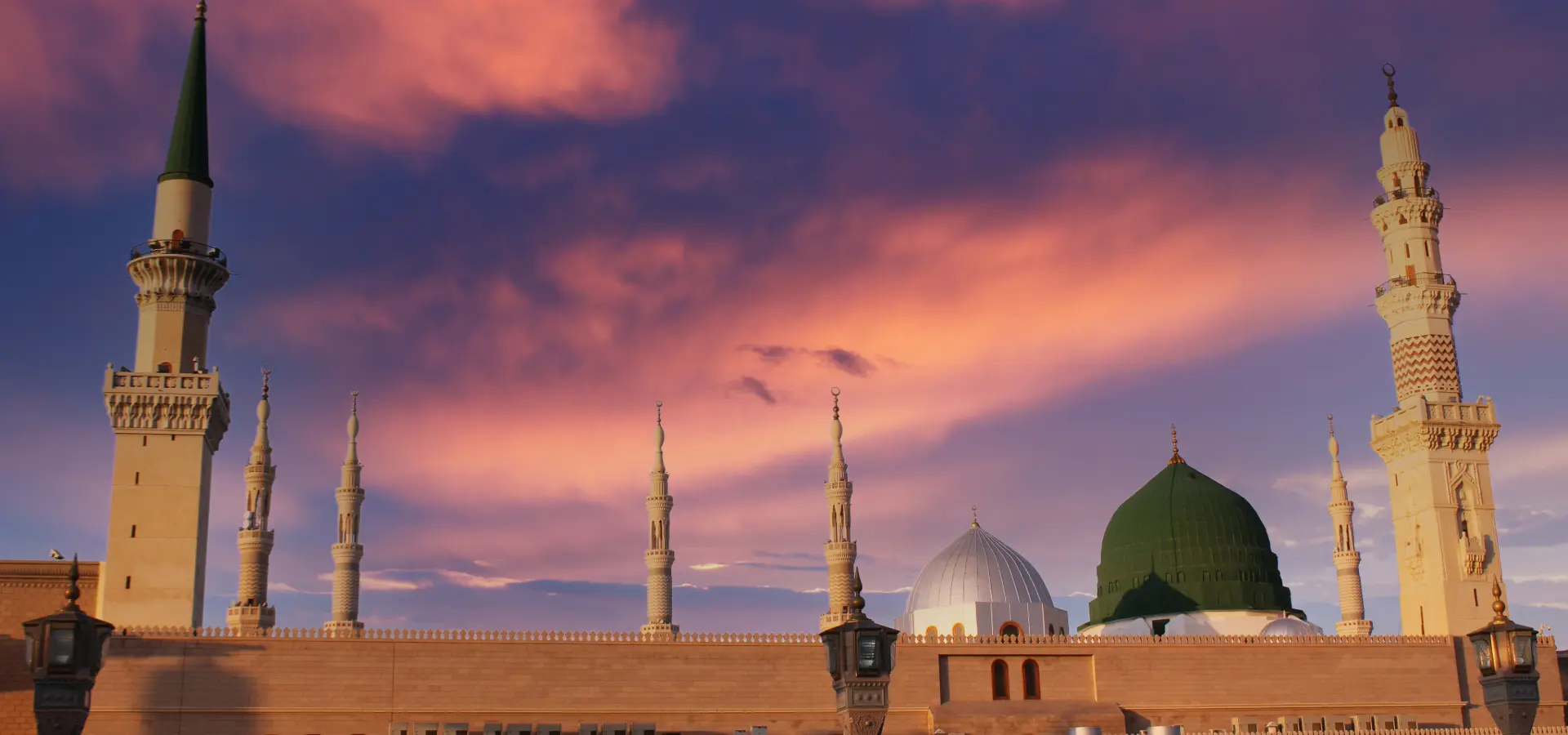 Courtyard of the Prophet’s Mosque in Madinah